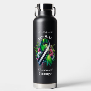 Bipolar Awareness Thriving with Courage Water Bottle