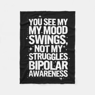 Bipolar disorder awareness depression mental healt fleece blanket