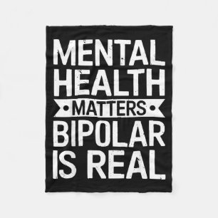 Bipolar disorder awareness depression mental healt fleece blanket