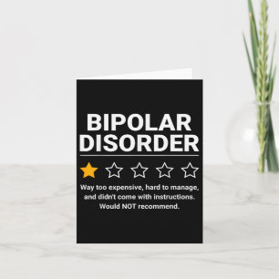 Bipolar Disorder One Star Rating Bipolar Disorder  Card