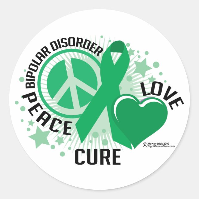 Bipolar Disorder PLC Classic Round Sticker (Front)