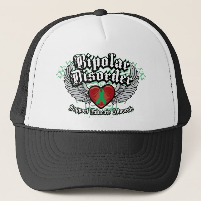 Bipolar Disorder Wings Trucker Hat (Front)