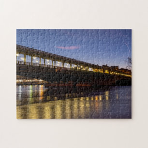 Bir-Hakeim bridge at dawn in winter - Paris Jigsaw Puzzle