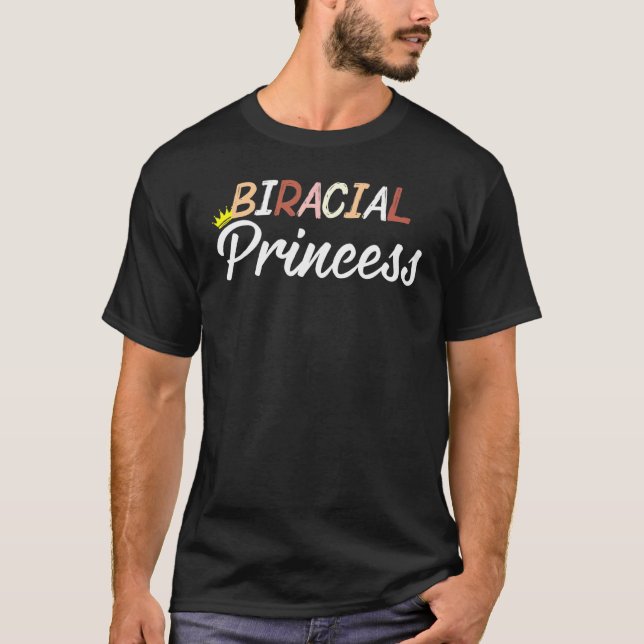 Biracial Princess Multiracial Pride T-Shirt (Front)