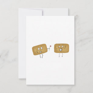 Birbiscuit themed, cute cookies thank you card