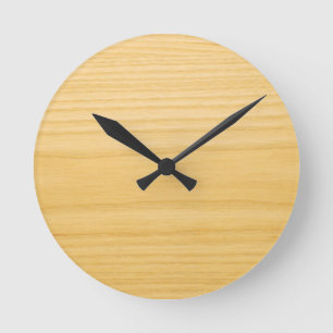 Birch Background Round Clock