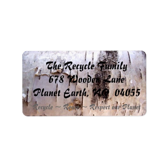 Birch Bark 2 Address Label (Front)
