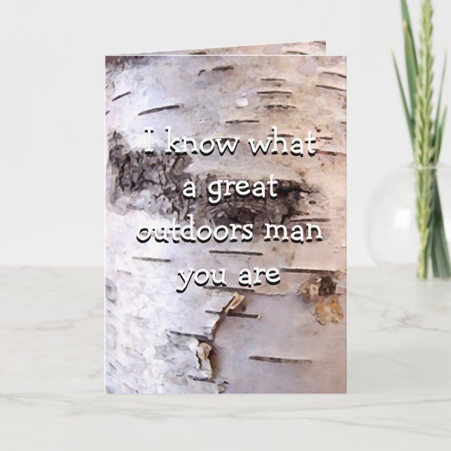 Birch Bark Birthday Card (Front)