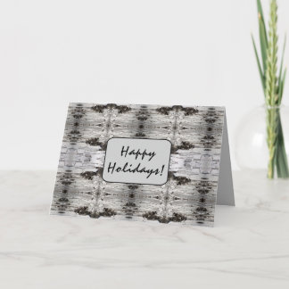 Birch Bark Black and White Card