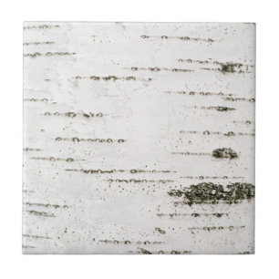 Birch bark ceramic tile