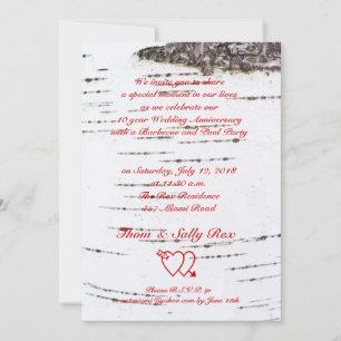 Birch bark invitation