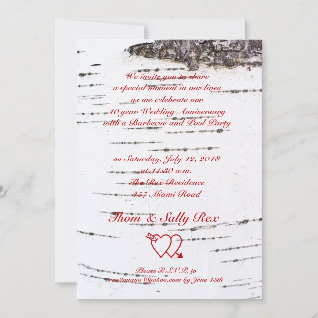 Birch bark invitation (Front)
