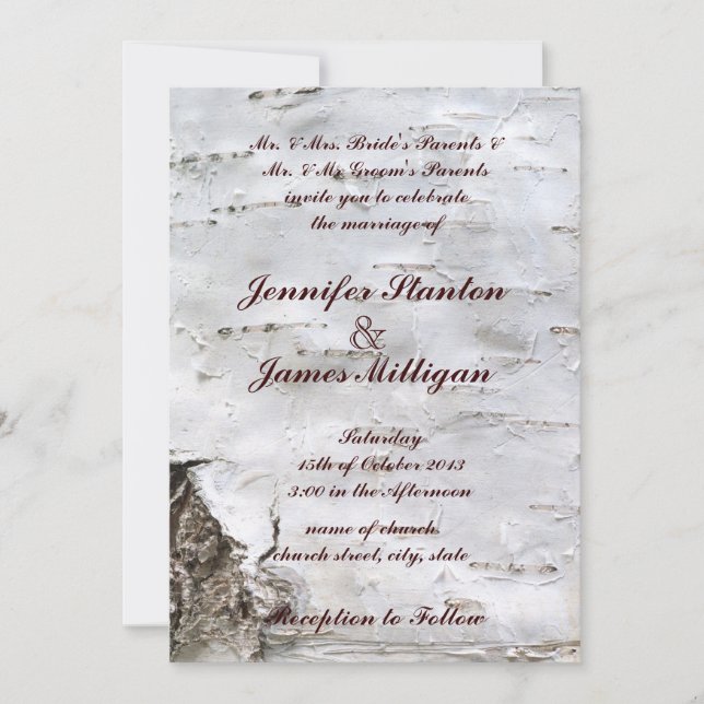 Birch bark invitation (Front)