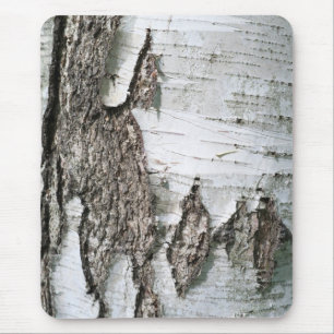 Birch bark mouse pad