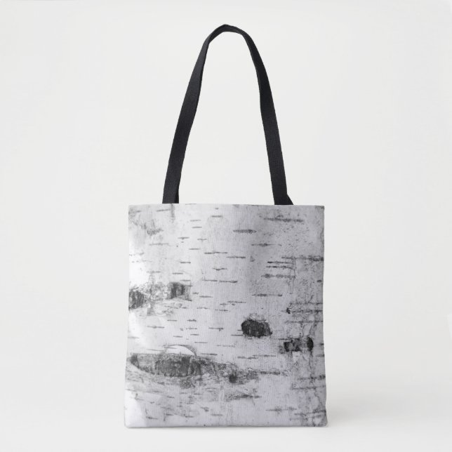 Birch bark pattern background tote bag (Front)