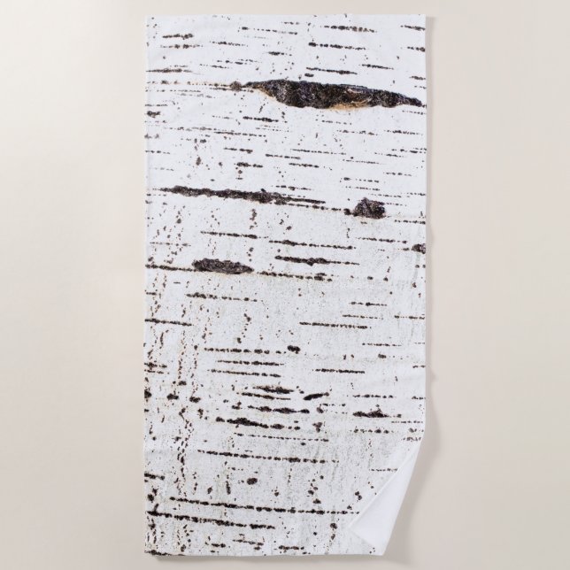 Birch bark pattern beach towel (Front)