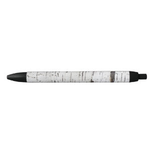 Birch bark pattern black ink pen