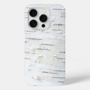 Birch bark pattern iPhone 15 pro case