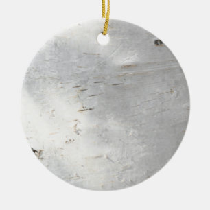 Birch bark pattern ceramic ornament