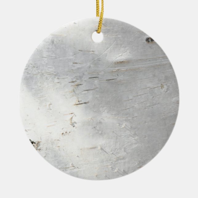 Birch bark pattern ceramic ornament (Front)