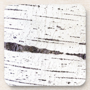 Birch bark pattern coaster