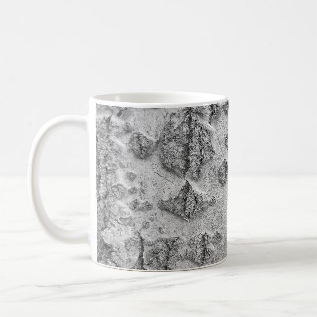 Birch bark pattern coffee mug (Left)