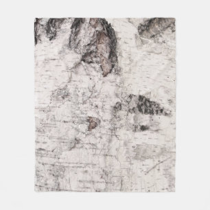 Birch bark pattern fleece blanket