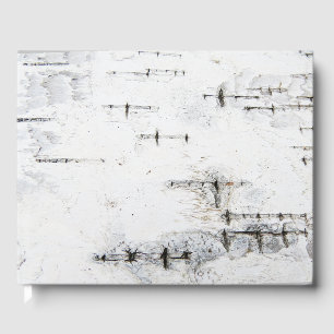 Birch bark pattern guest book