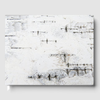 Birch bark pattern guest book