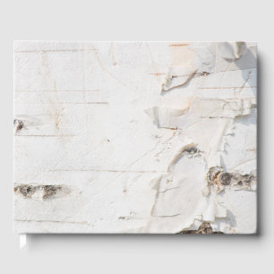 Birch bark pattern guest book