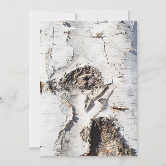 Birch bark pattern invitation (Front)