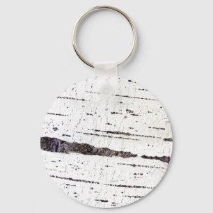 Birch bark pattern key ring