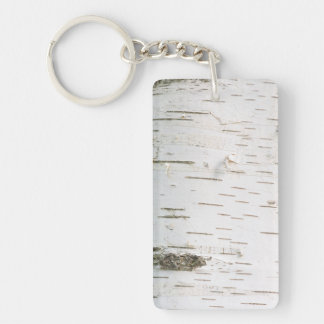 Birch bark pattern key ring