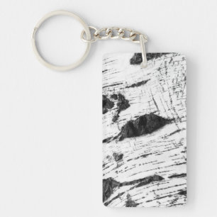 Birch bark pattern key ring