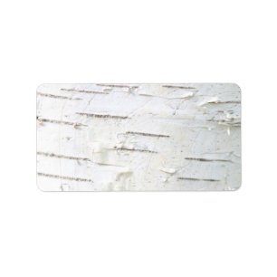 Birch bark pattern label