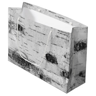 Birch bark pattern large gift bag