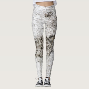 Birch bark pattern leggings