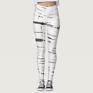 Birch bark pattern leggings