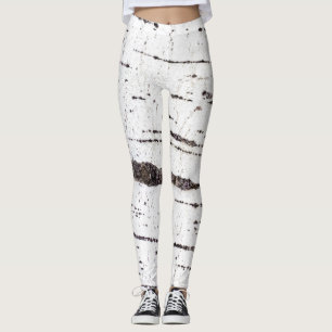 Birch bark pattern leggings