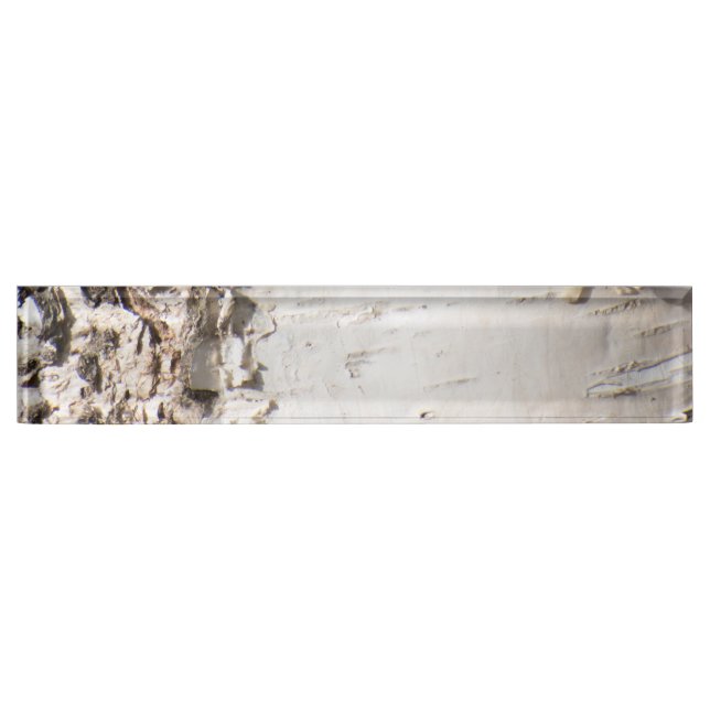 Birch bark pattern nameplate (Front)