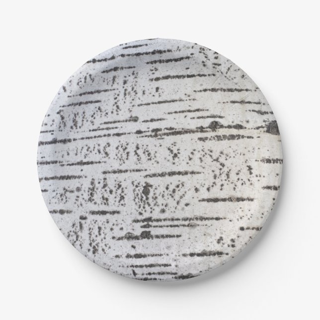 Birch bark pattern paper plate (Front)