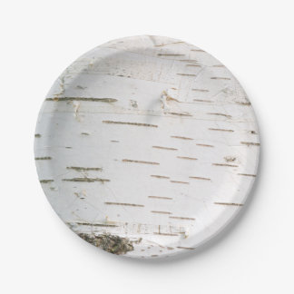 Birch bark pattern paper plate