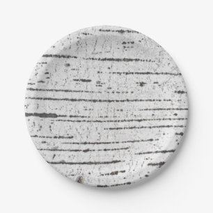 Birch bark pattern paper plate