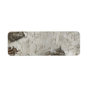 Birch bark pattern return address label