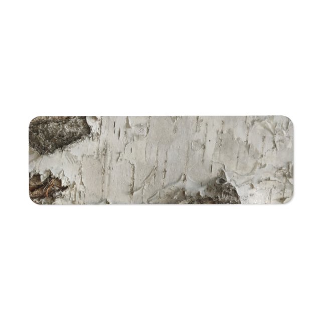 Birch bark pattern return address label (Front)