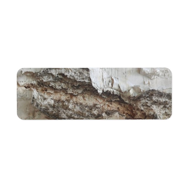 Birch bark pattern return address label (Front)