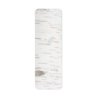 Birch bark pattern return address label