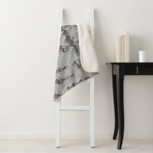 Birch bark pattern sherpa blanket
