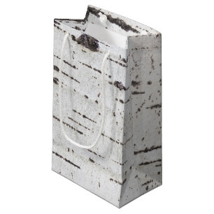 Birch bark pattern small gift bag