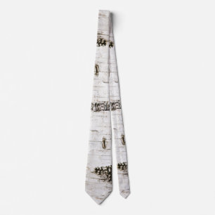 Birch bark pattern tie